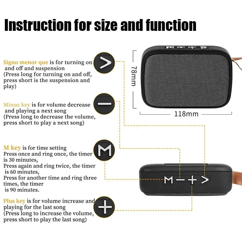 Mini Bluetooth 5.0 Portable Speaker | 3D Stereo Sound
